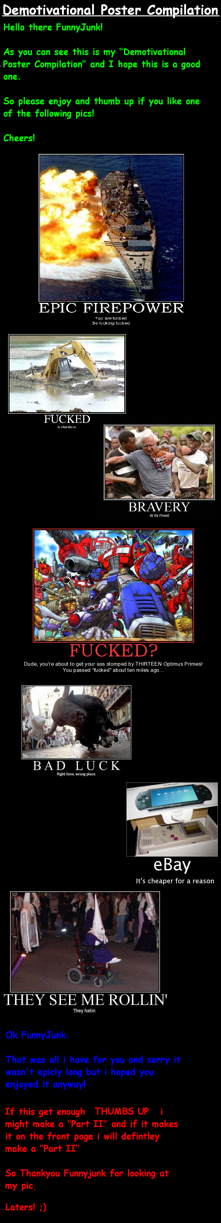 Demotivational Poster Compilation